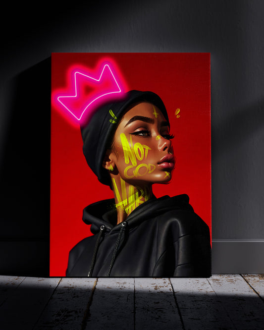 Queen Glow Neon Wall Poster