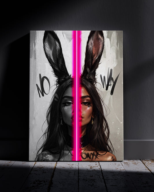 Reality Bunny Neon Wall Poster