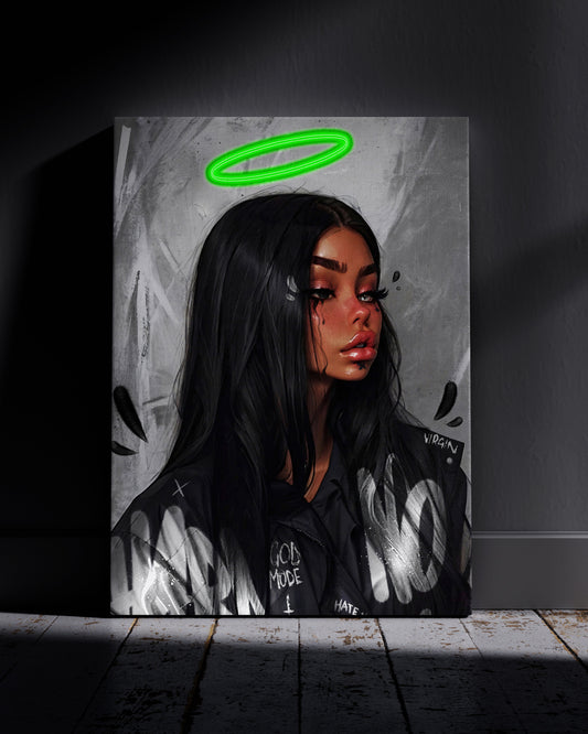 Art Shadows Neon Wall Poster