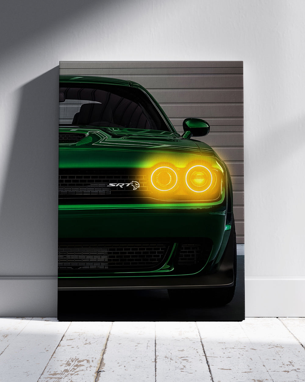 Dodge Hellcat Neon Wall Poster