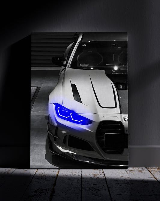 BMW Coupe Neon Wall Poster