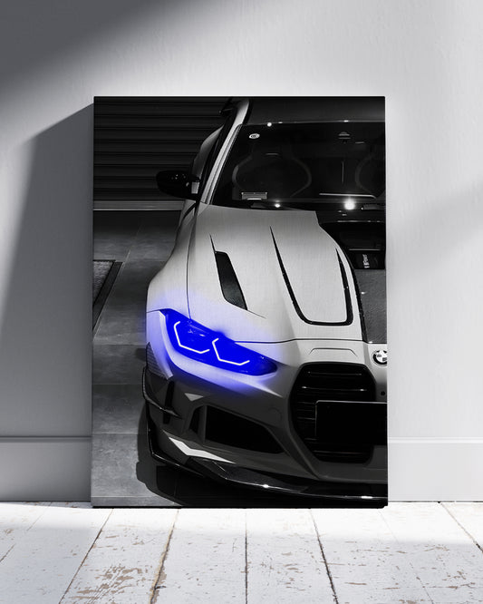 BMW Coupe Neon Wall Poster