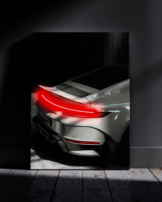 Sports Car Neon Wall Poster