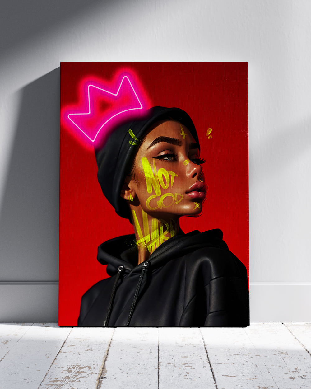 Queen Glow Neon Wall Poster