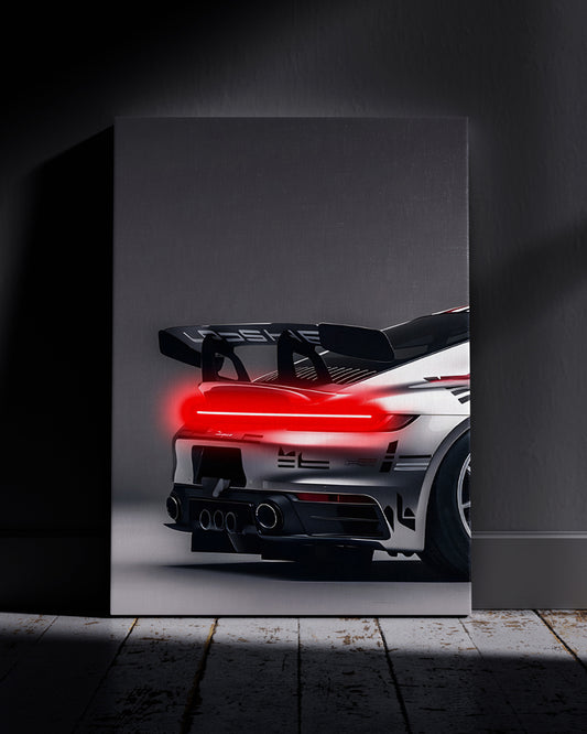 Porsche GT3 Neon Wall Poster