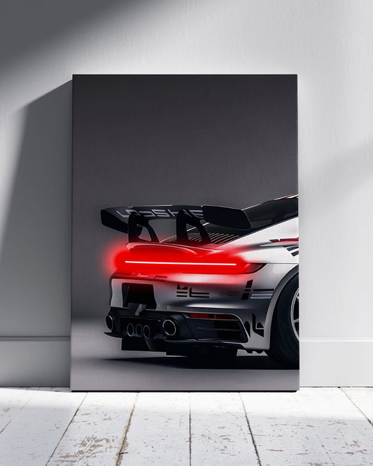 Porsche GT3 Neon Wall Poster