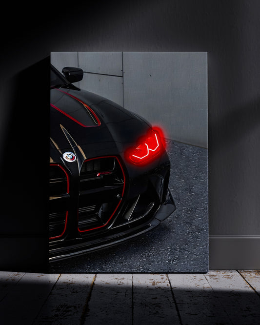 BMW M4 CSL Neon Wall Poster