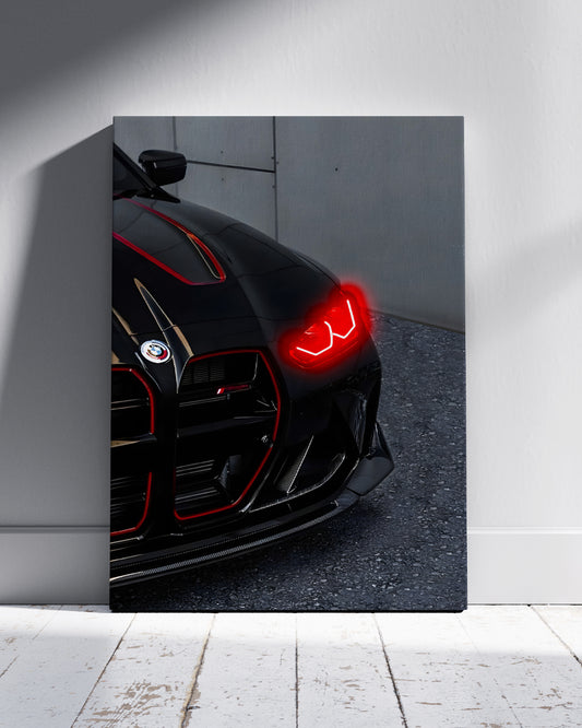 BMW M4 CSL Neon Wall Poster