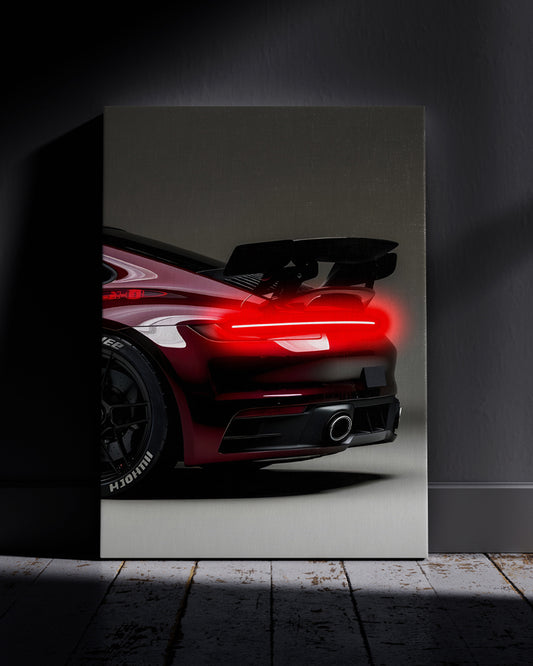 Porsche 911 GT3 Neon Wall Poster