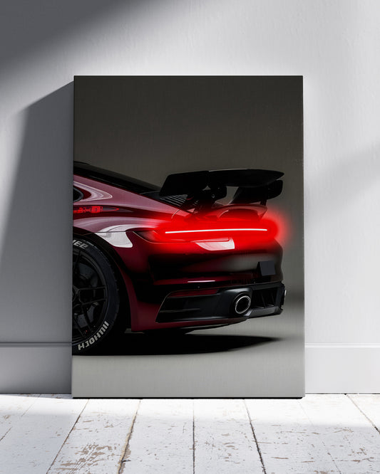 Porsche 911 GT3 Neon Wall Poster