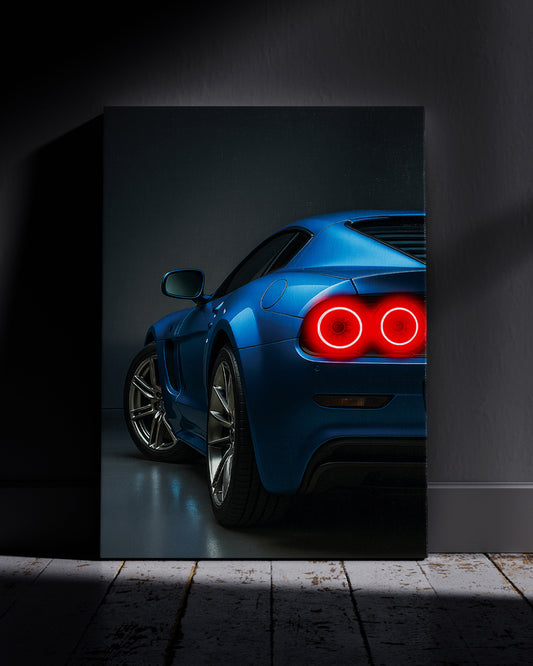Porsche 718 Cayman Neon Wall Poster