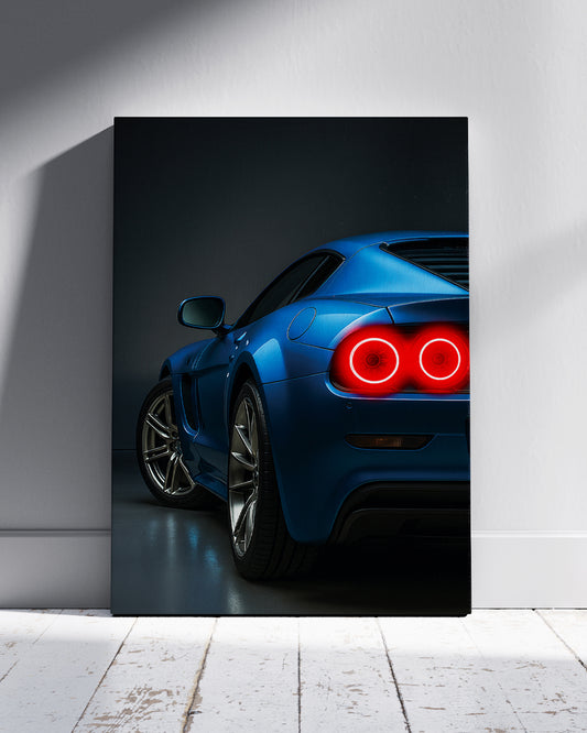 Porsche 718 Cayman Neon Wall Poster