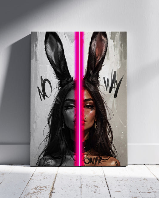 Reality Bunny Neon Wall Poster