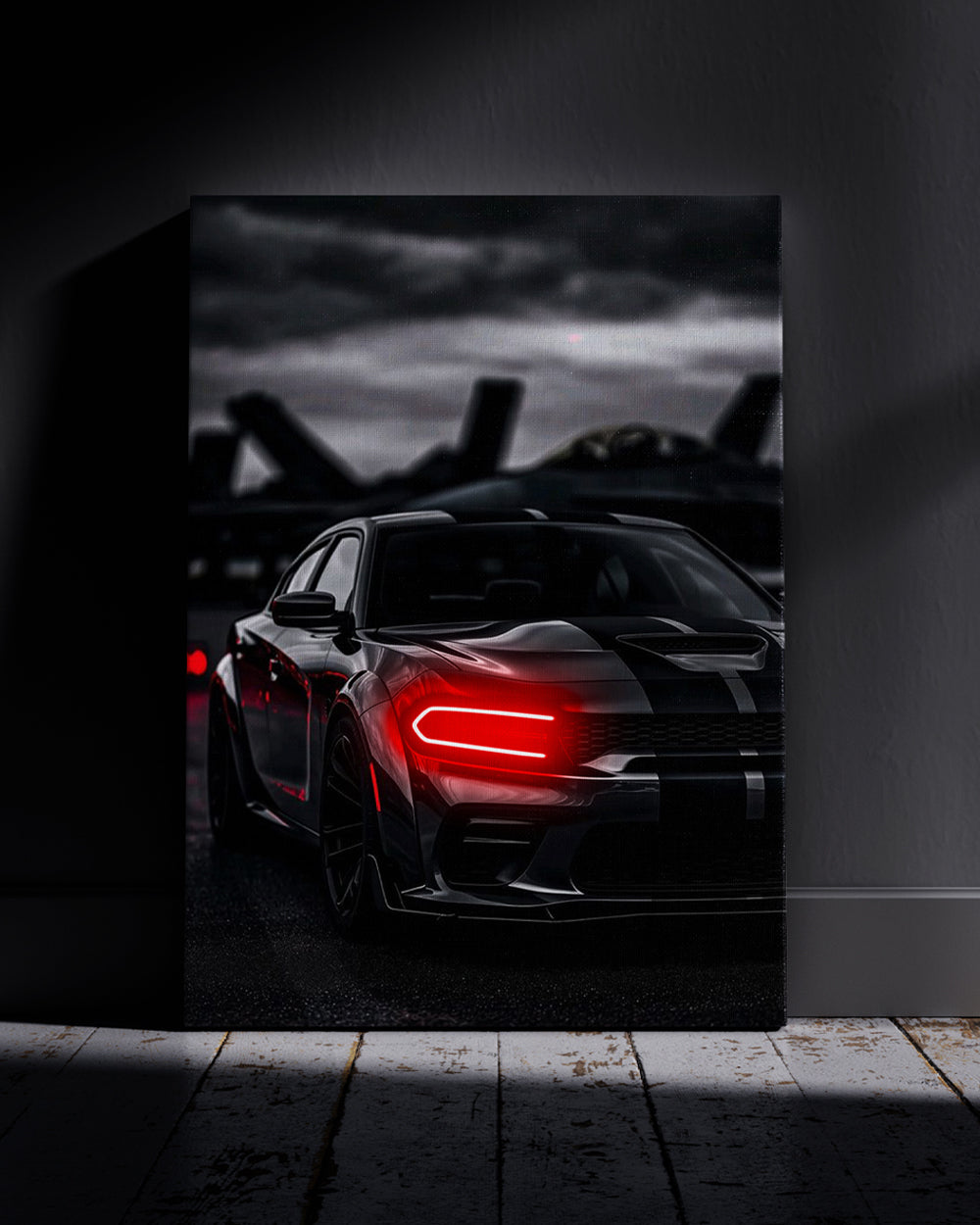 Dodge Charger Neon Wall Poster