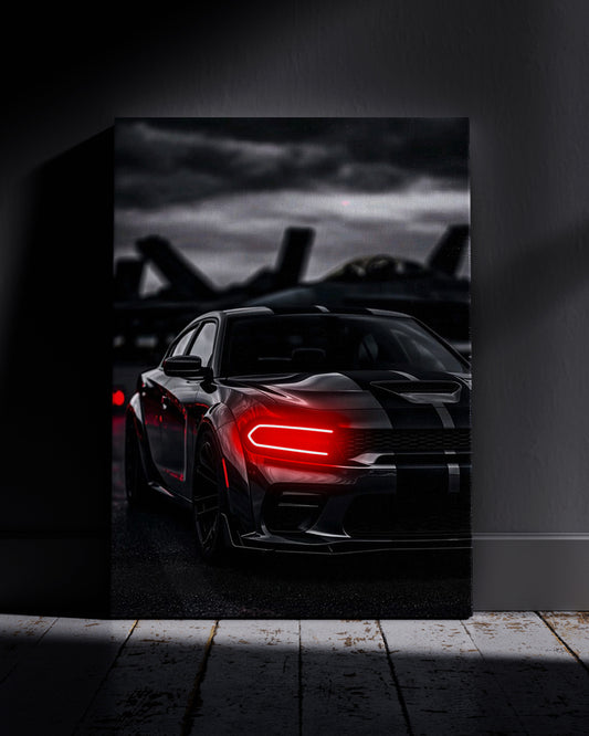 Dodge Charger Neon Wall Poster