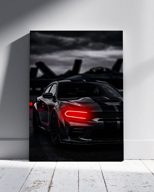 Dodge Charger Neon Wall Poster
