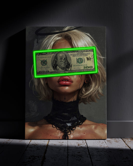 Money Vision Neon Wall Poster