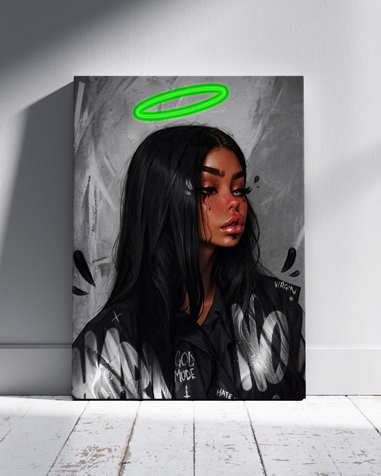 Art Shadows Neon Wall Poster