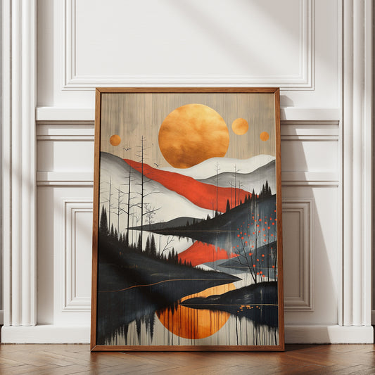 Golden Reflections Wall Art Poster