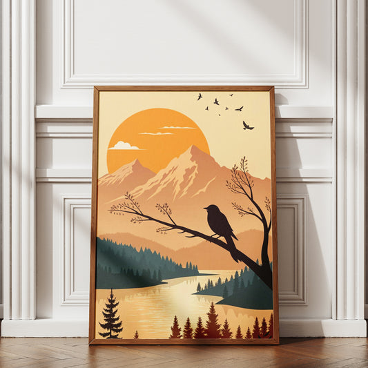 Silent Peaks Wall Art Poster