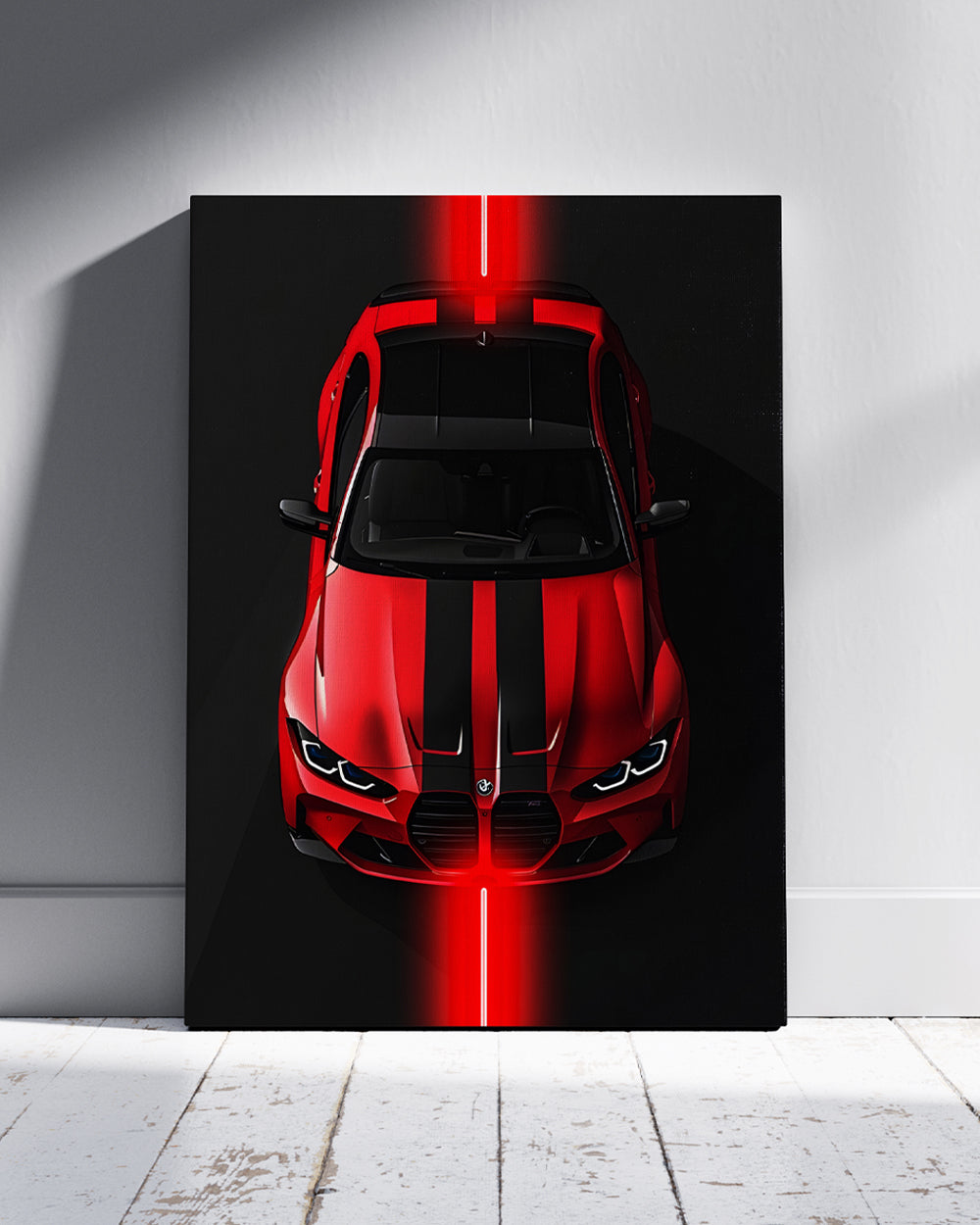 BMW M4 Neon Wall Poster