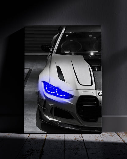 BMW Coupe Neon Wall Poster