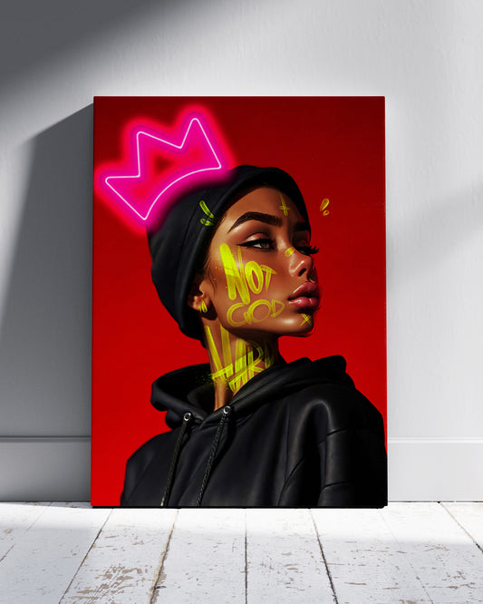 Queen Glow Neon Wall Poster