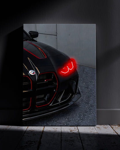 BMW M4 CSL Neon Wall Poster