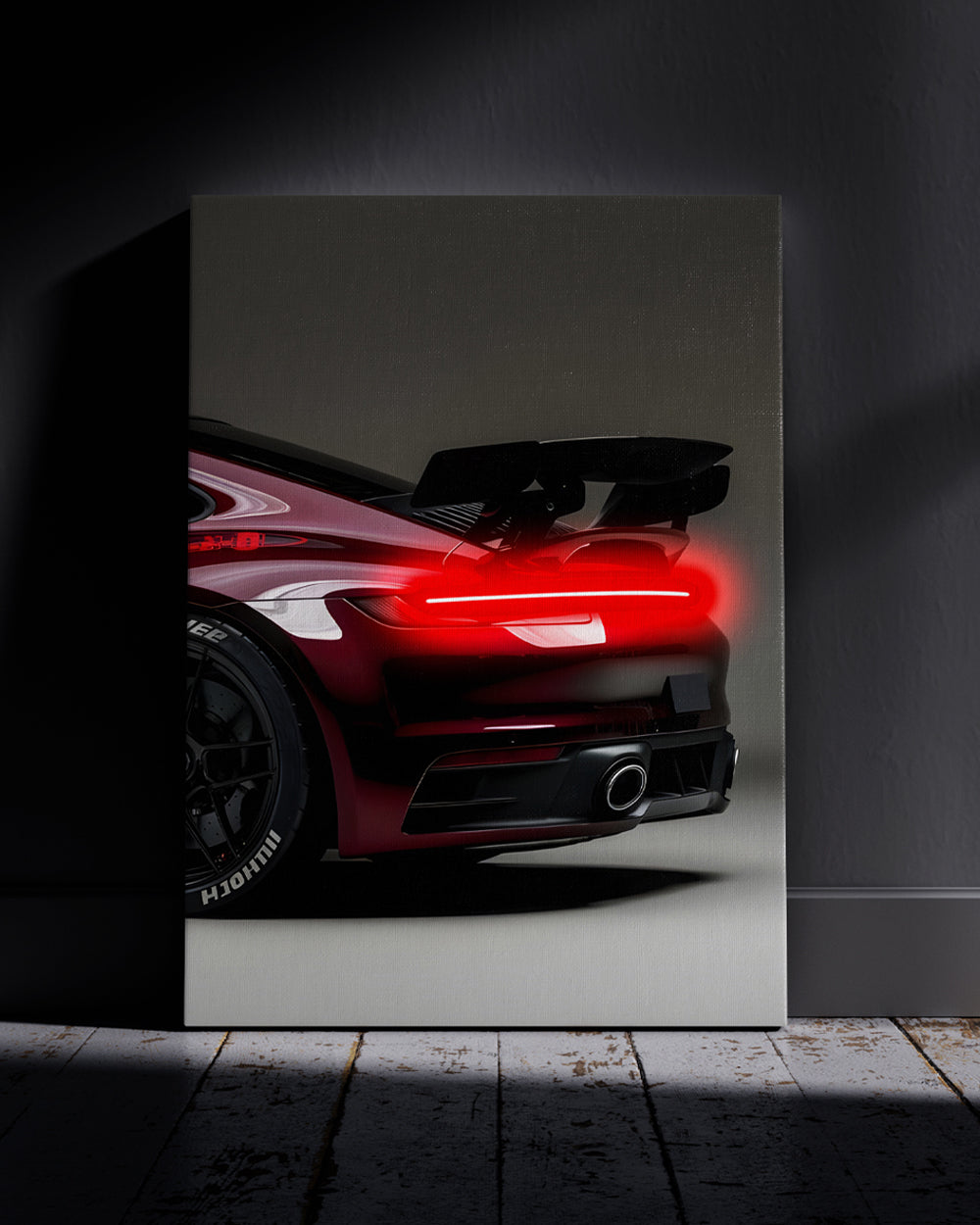 Porsche 911 GT3 Neon Wall Poster