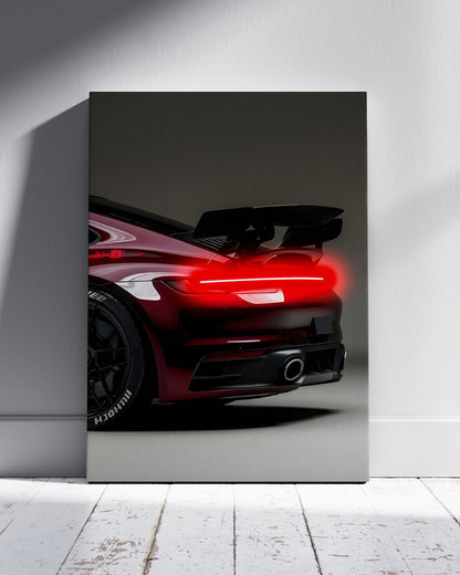 Porsche 911 GT3 Neon Wall Poster