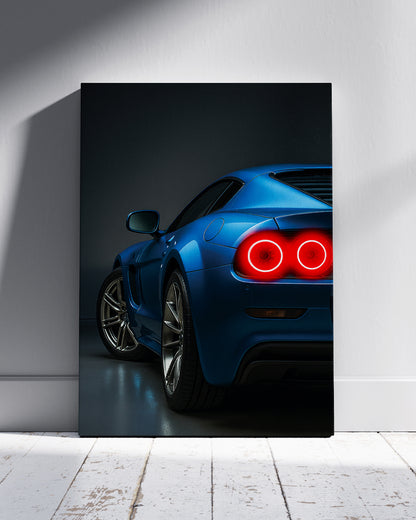 Porsche 718 Cayman Neon Wall Poster