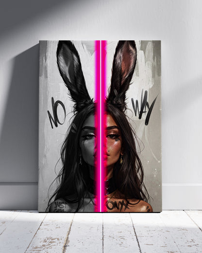 Reality Bunny Neon Wall Poster